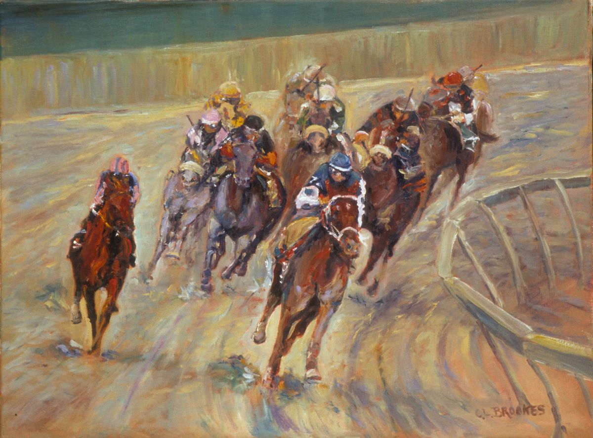 Smarty Jones in the Lead