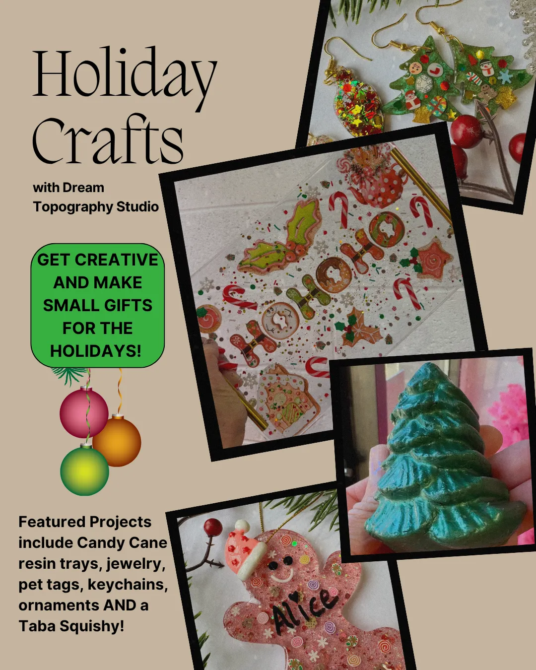 Santa Snack Tray + Holiday Crafts (including Taba Squishy!)