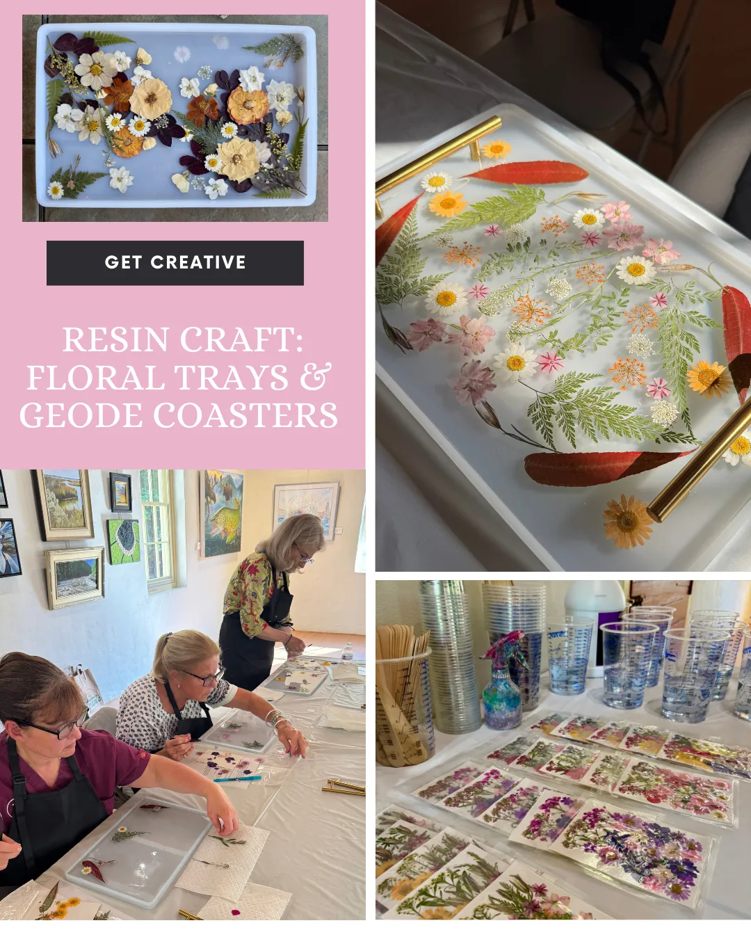 Resin Craft: Floral Trays & Geode Coasters