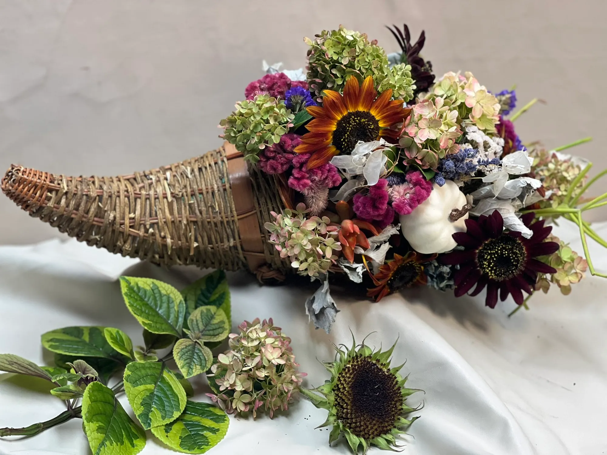 Harvest Cornucopia Centerpiece