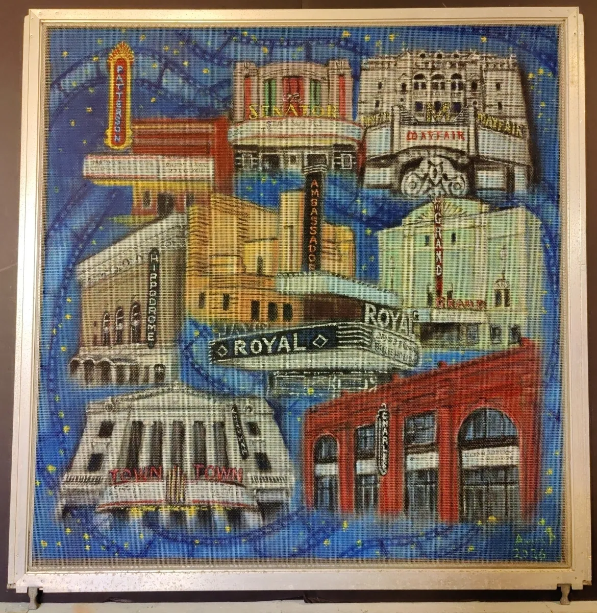 Anna Pasqualucci's	"BMore Silver Screen" by Baltimore Painted Screens Group
