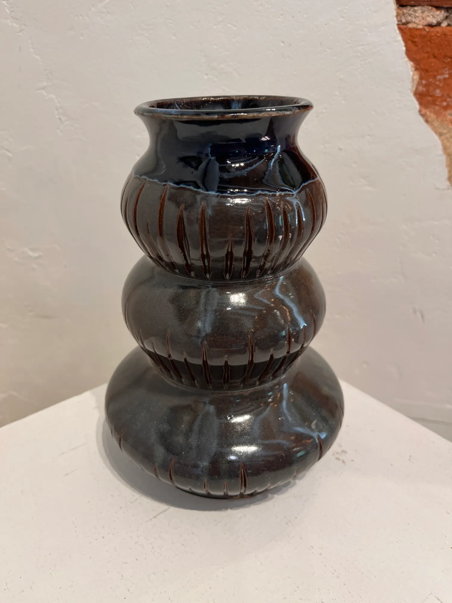 Curvy Carved Vase by Brad Blair