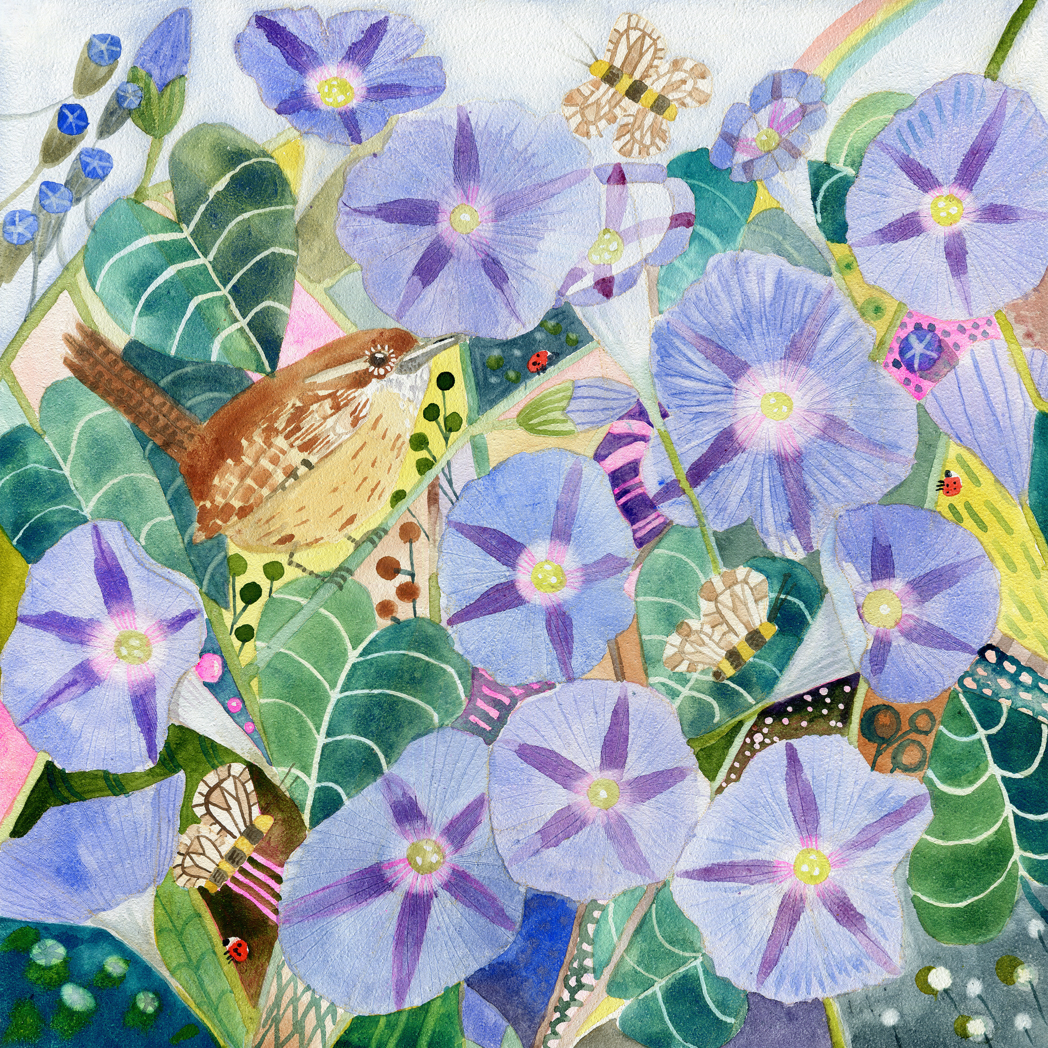 Wren and Morning Glory by Nicole Smeltzer