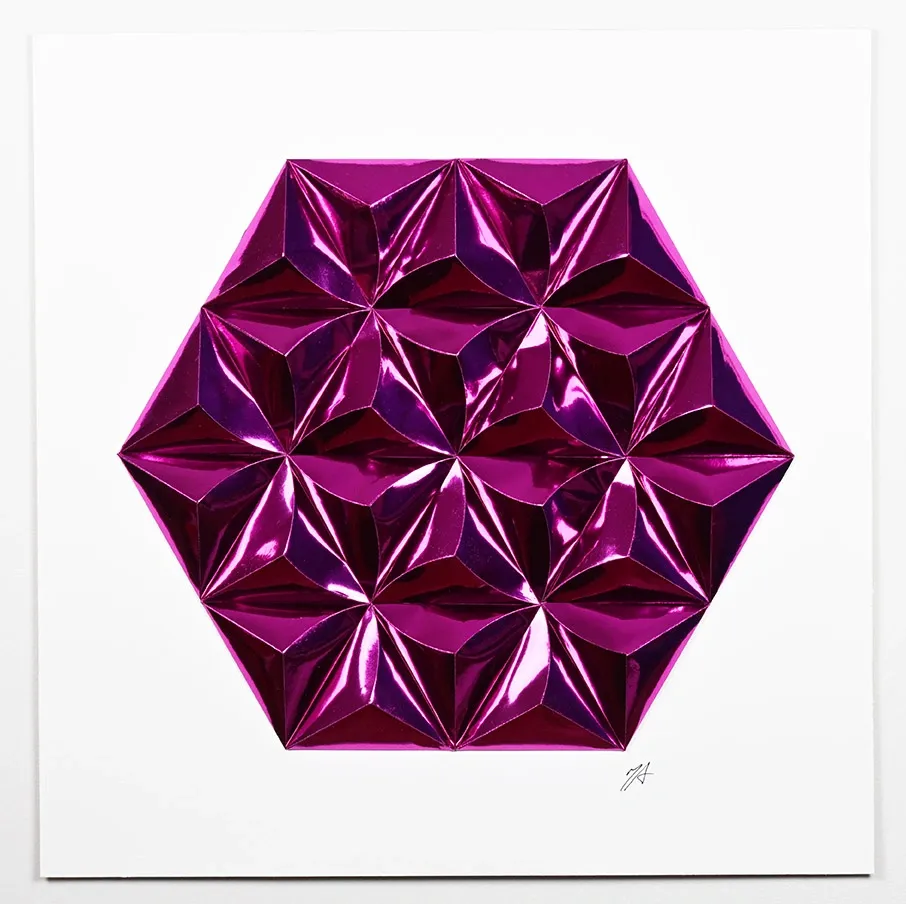 Fuchsia Metallic Hex, 2-24 by Tatiana Nelson