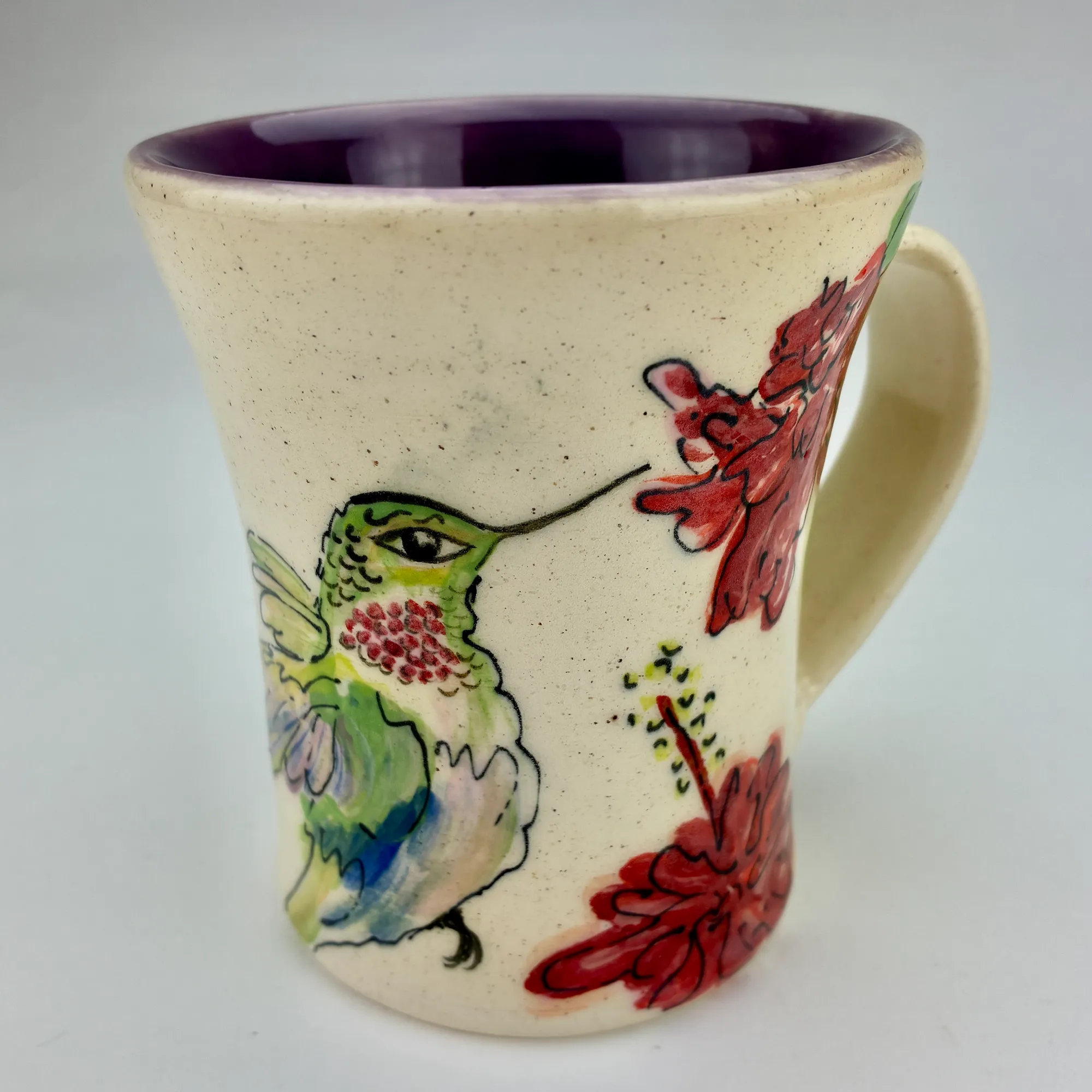Hummigbird w/ Red Flowers by Lynne Molner
