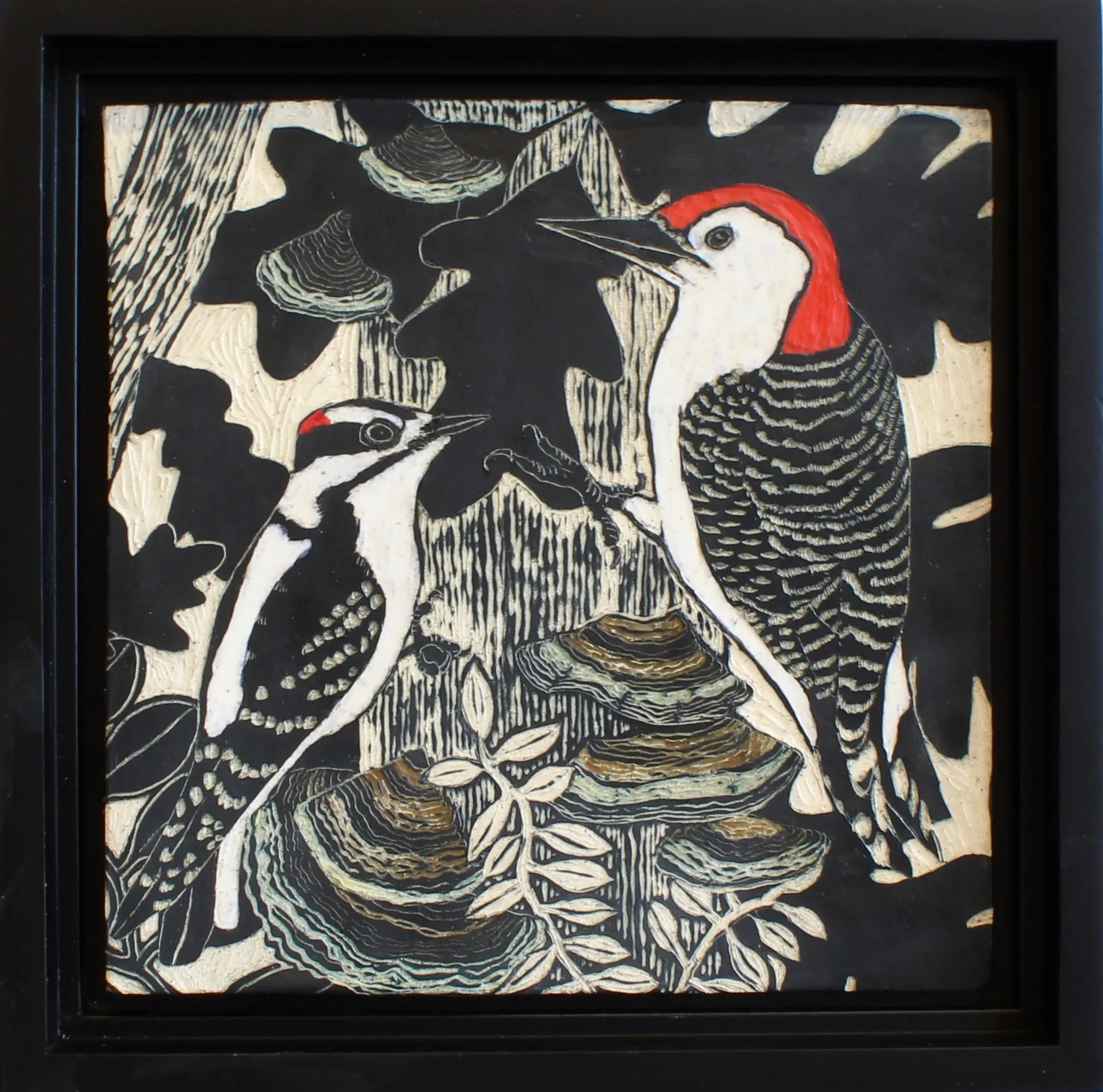 2 Woodpeckers by Carolyn Blazeck